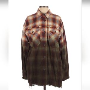 NWOT Free People Anneli Plaid Shacket